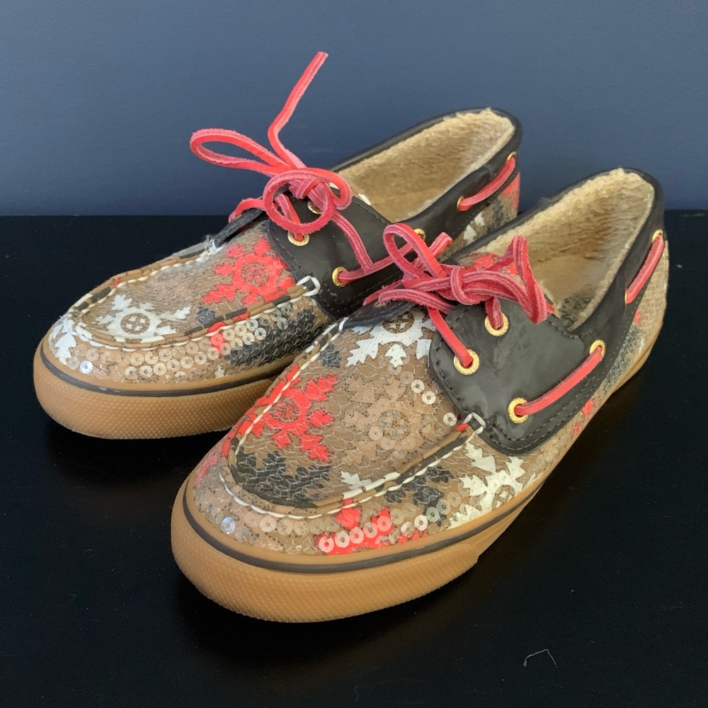 Sperry size 8M sequined top-siders